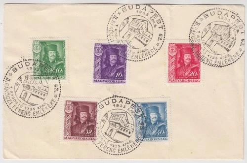 HUNGARY 1935 *DEATH BICENTEMARY of PRINCE RAKOCZI II* plain FDC with BUDAPEST cd