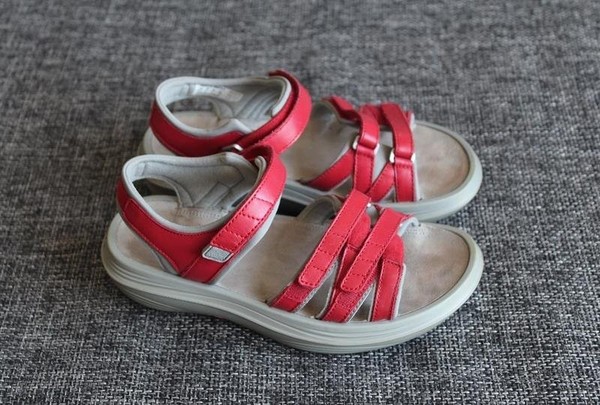 Women Kybun Heels Red Leather 35.5