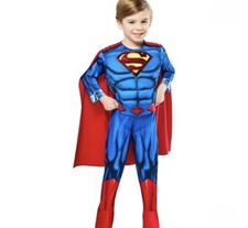 NWT DC Comics Boys' Superman Halloween Costume Jumpsuit Blue 2-3T