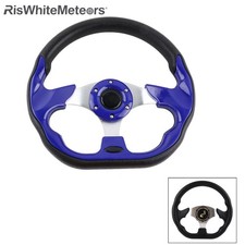 D Shape Racing Steering Wheel Drifting Flat Dish 6 Bolts 12.5 Universal Blue Us