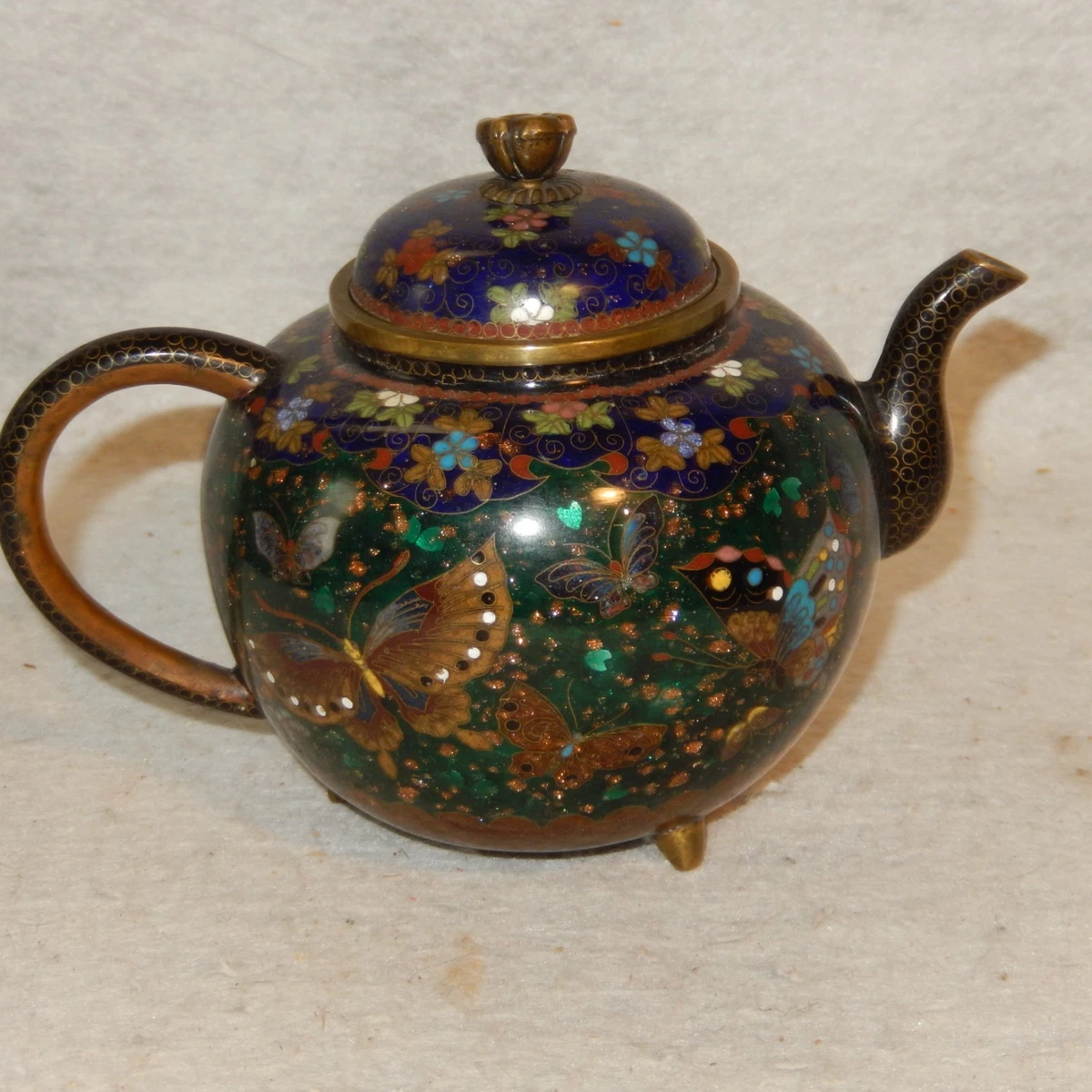 景泰蓝古董日本茶壶| eBay