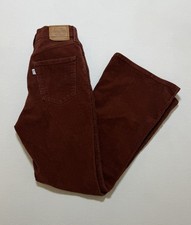 Levis 70s High Flared Corduroy Pants Womens 26x30 Brown Cotton High Rise Stretch