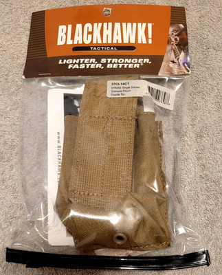Blackhawk Strike 39CL14CT Single Smoke Grenade Pouch, Coyote Tan - New IP!!