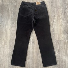 VTG Levi’s 501 Corduroy Trousers Straight Leg Black Cotton Fit As 32W x 30L