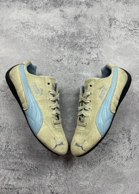 Vintage Y2K Puma Speedcat OG Low Top Suede Beige/Blue Sneakers Women's EUR 37