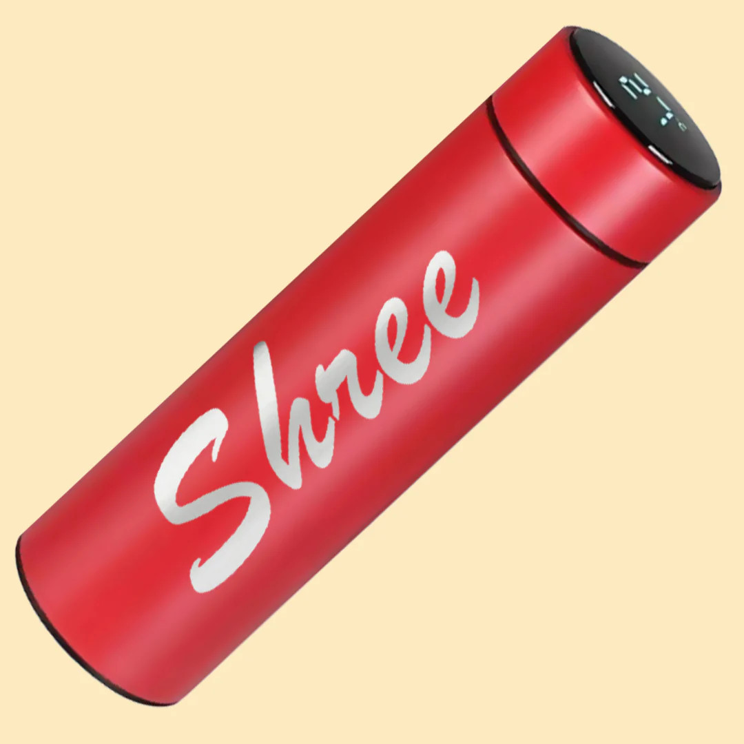 Personalized LED Temperature Bottle &ndash; Custom Name, Leakproof, Stainless Steel