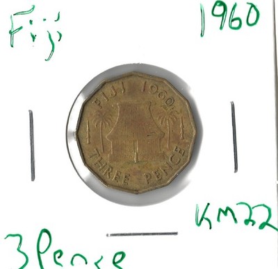 Coin Fiji 3 Pence 1960 KM22