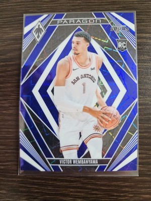 2023 Panini Phoenix Victor Wembanyama Paragon Blue Lazer Rookie Card /275