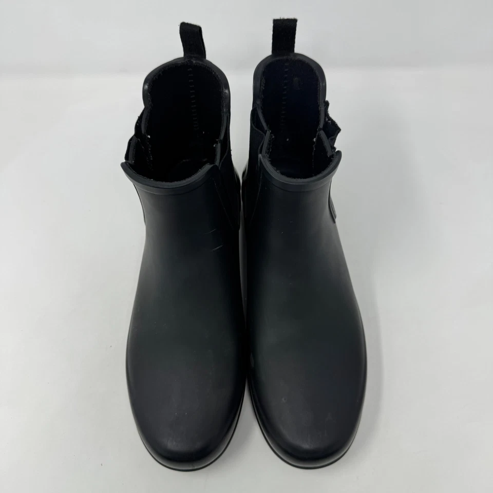 Hunter оригинальный короткий черный дождя ботинки туфли женский размер 5 - Изображение 3 из 4