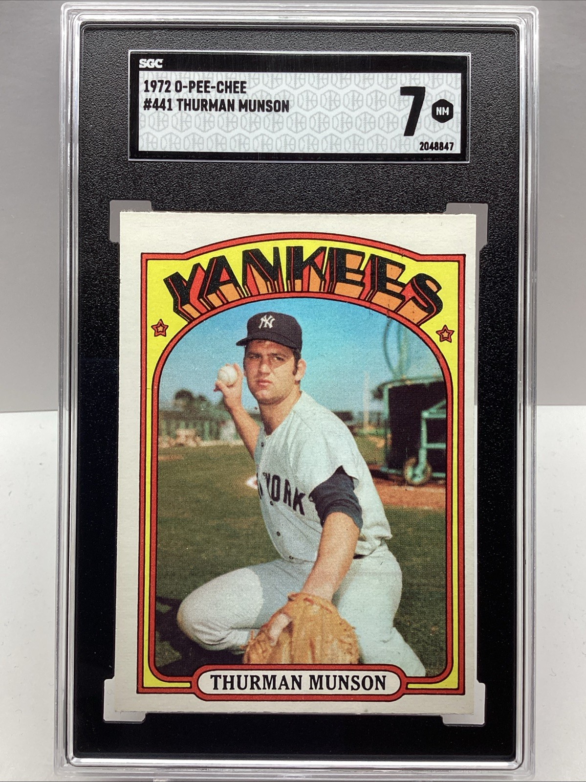 1972 O PEE CHEE THURMAN MUNSON #441 SGC 7