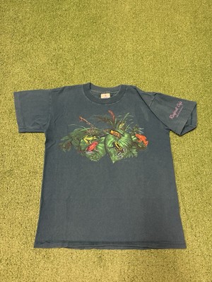 Vintage 90s Rainforest Cafe Frog Nature Shirt Youth Size Large Blue VTG MARKED