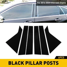 For 2014-2020 Chevrolet Door Impala Pillar Post Trim Gloss Black Car Accessories