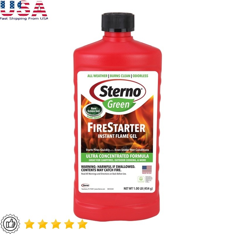 Instant Flame Fire Starter Gel All Weather Odorless UL 16oz Campfires Firepits