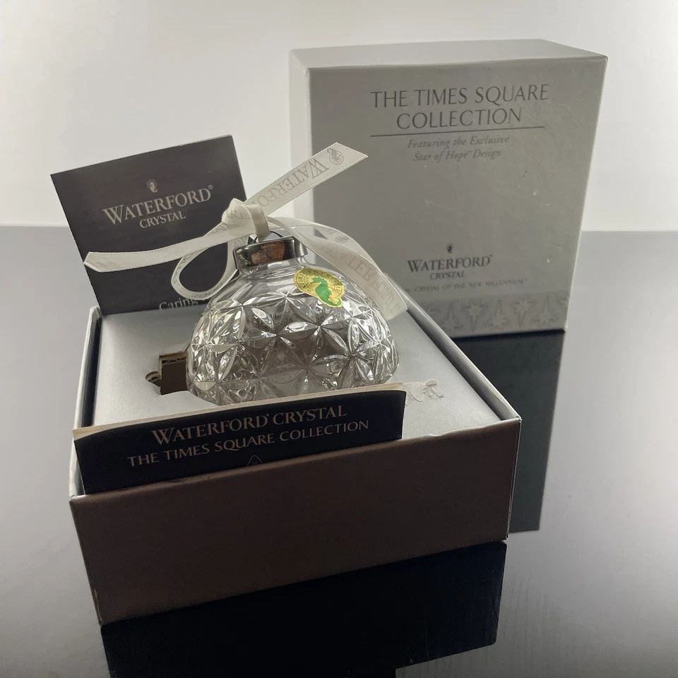 ADORNO BOLA WATERFORD CRISTAL 2000 Millenium Times Square Esperanza para la Abundancia Foto 3 de 4