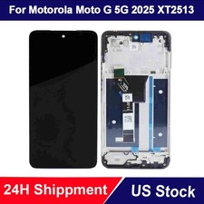 For Motorola Moto G 5G 2025 XT2513V LCD Display Touch Screen Frame Assembly