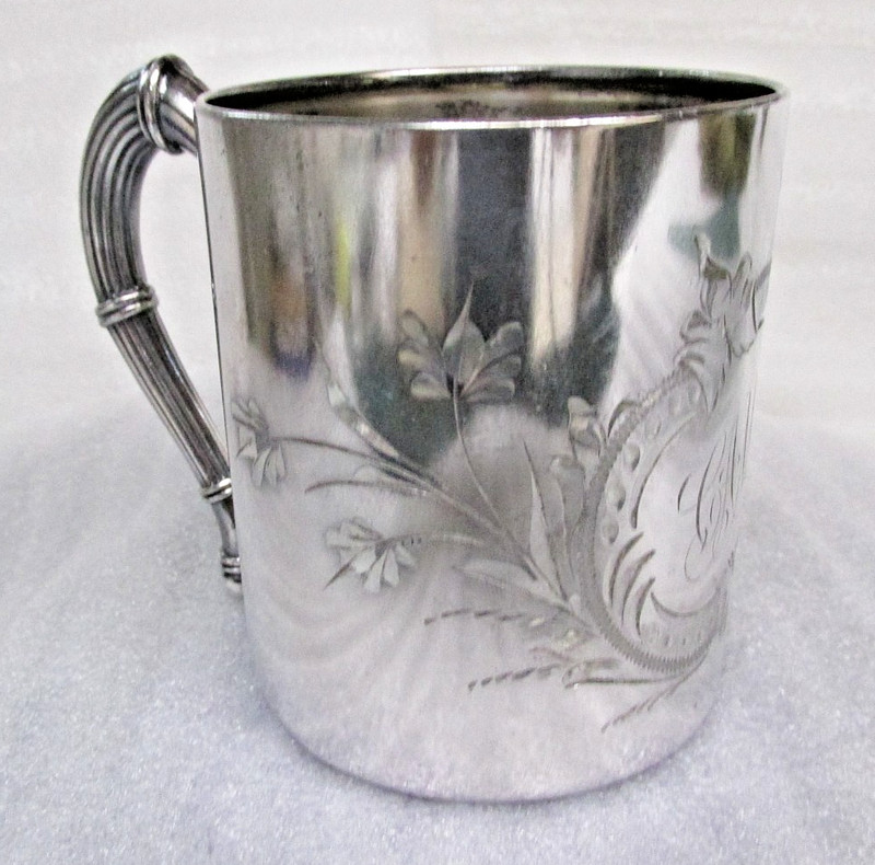 Antique James W Tufts Quadruple Plate  Cup