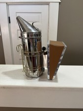 Stainless Steel Bee Smoker 12  w/ Heat Shield Guard Bellows Beekeeping Tool