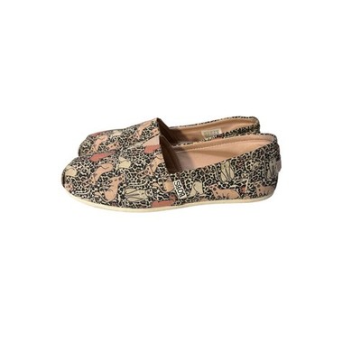 Bobs for Cats Slip On Shoes Women's Size 7.5 Cheetah Kitten Print Memory Foam