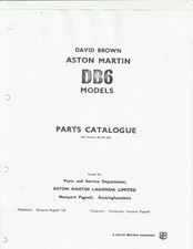 Aston Martin Db6 Workshop Parts Manual Saloon Volante