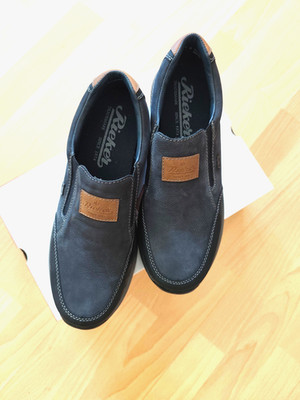 RIEKER Herren Slipper / Halbschuhe Leder - B7654-02 - blau