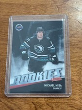 25-26 Upper Deck Victory Black Michael Misa Hockey Card Day RC Sharks