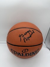 Gregg Popovich Autographed Basketball PSA 