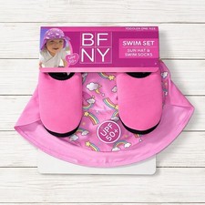 BFNY - RAINBOW SWIM SET W/ Bucket Hat & Stretch Swim Socks - UPF 50+ - One Size
