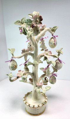 LENOX The Easter Traditions Tree with 11 Easter Ornaments Rabbits Chicks *Read*