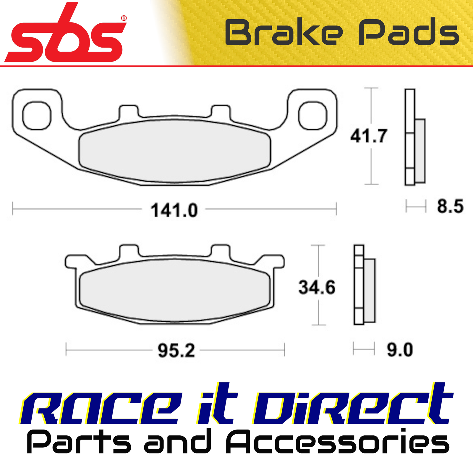 Brake Pads for KAWASAKI ZL 600 ELIMINATOR 1995-1996 Front Street SBS