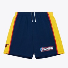 Men's Mitchell & Ness Navy Indiana Fever 2002 Court Origins Swingman Shorts