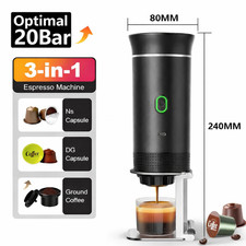 Wireless Electric Portable Espresso Machine Travel Capsule Powder Coffee Maker