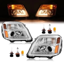 For GMC Terrain 10-15  Projector Factory Style Headlights Chrome Headlamps LH+RH