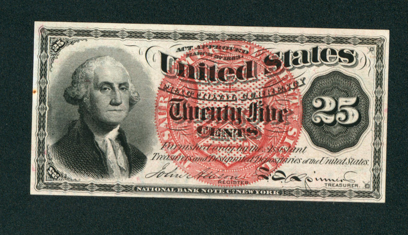 25¢ Cents (AU) Fourth Issue U.S. Fractional Currency ** PAPER CURRENCY