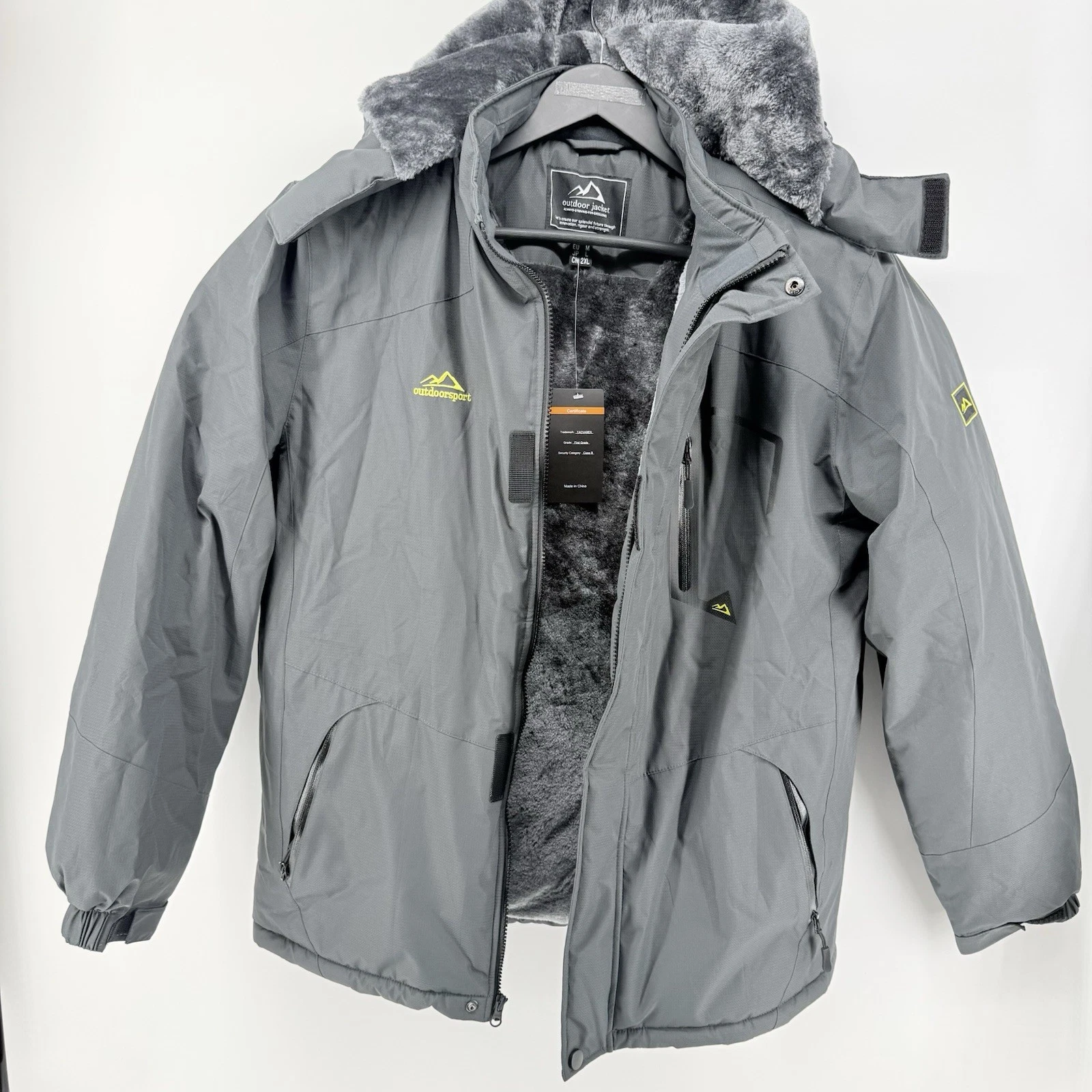 TACVASEN Jacket Mens Medium Winter Fleece Lined Water Resistant Ski Snow Parka - product detail image 12