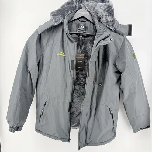 TACVASEN Jacket Mens Medium Winter Fleece Lined Water Resistant Ski Snow Parka image 12