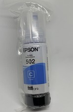 Genuine Epson 502 Ecotank Cyan Ink Bottle 70ml 06/2026 Exp Cyan