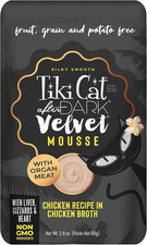 Tiki Cat after Dark Velvet Mousse Wet Cat Food, Chicken, 2.8 Oz. Pouch Pack of