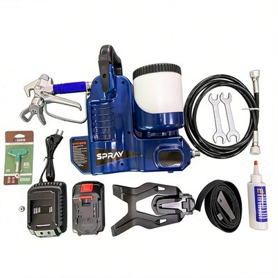 500W 15 MPa Akku Airless Farbspritzgerät Handspritzpistole mit 21 V Lithium Akku