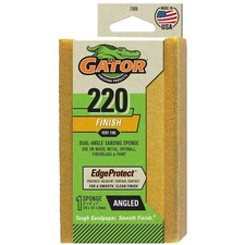 Gator 7306 Sanding Sponge, 5 in L, 3 in W, 220 Grit, Extra Fine, Aluminum Oxide