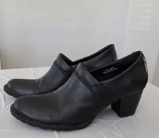 Born Leather Clogs Slip On Shoes Womens 7.5 Black