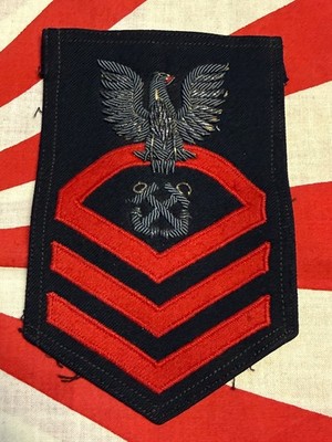 Pre1941 USN NAVY CHIEF BOATSWAINS MATE 990 SILVER BULLION BLUE DRESS RATE