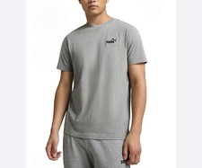 PUMA Essentials T Shirt Mens Size X-LARGE Grey Black Logo Short Sleeve NWT