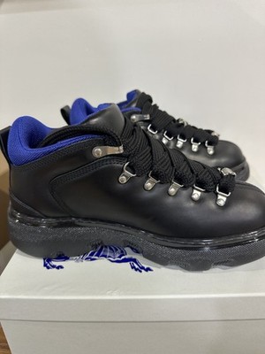 Burberry Men's ''Trek Boot'' Black Leather Hiking Boots Shoes US 10.5 EUR 43.5