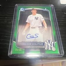 Cam Schlittler Bowman Chrome 2025 Green /99 Auto