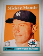 70th anniverary  Mickey Mantle 1958 Topps Baseball Card Yankee 2021 reprint