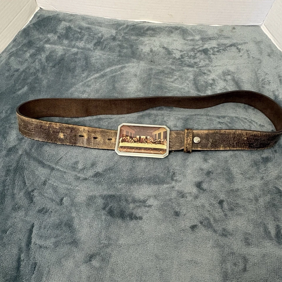 Hebilla de cinturón The Last Supper 2004 vintage de Great American Products  Foto 4 de 4