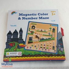 Wooden Magnetic Color Number Maze Educational Toy Montessori Ages 3