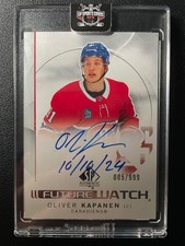 24-25 SP Authentic Hockey Future Watch Auto Inscribed Oliver Kapanen (005/999)