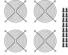 4pcs 120mm Fan Grill Guard Black with Screws