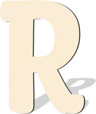 17 Inch Large Wooden Letters for Home Wall Decor Unfinished Wood Letter R